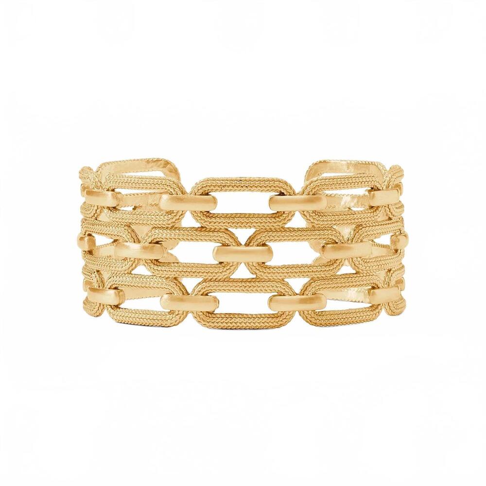 NEW JULIE VOS women's cheval paperclip cuff in gold